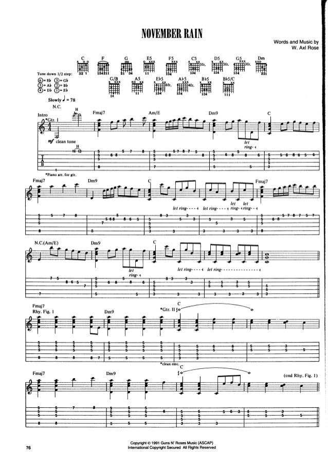 November Rain : New International Version